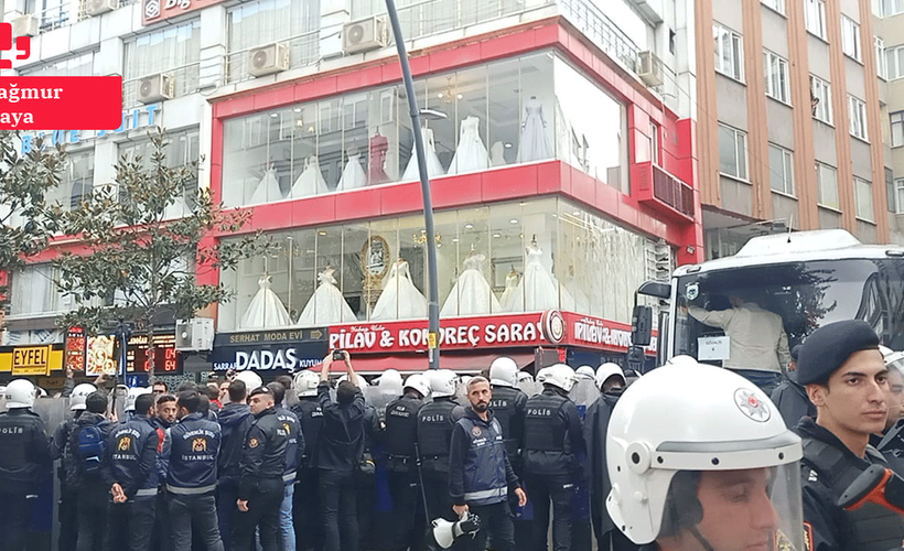 'Kimyasal silah suçtur' eylemine polis müdahalesi