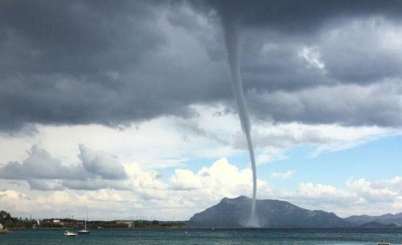 Datça açıklarında hortum: 10 dakika sürdü