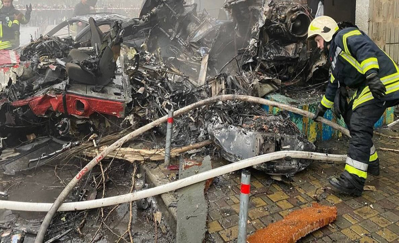 Ukrayna'da helikopter kazası: İçişleri Bakanı dahil 14 kişi öldü