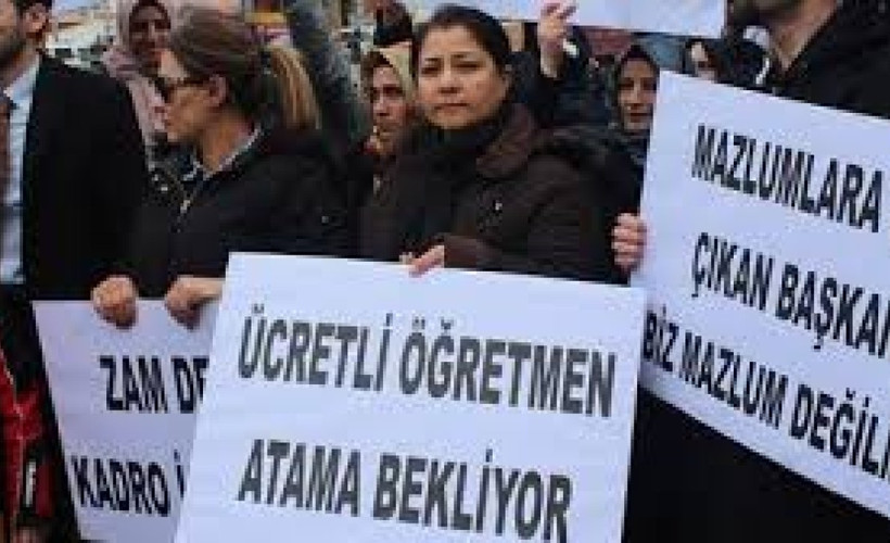Ücretli öğretmenler: Asgari ücretin altında maaş ile geçinmeye çalışıyoruz