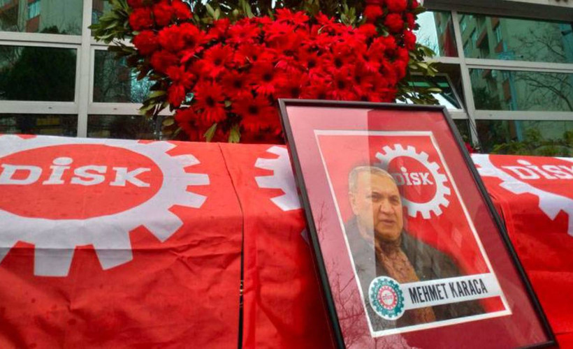 Eski DİSK Genel Sekreteri Mehmet Karaca için tören