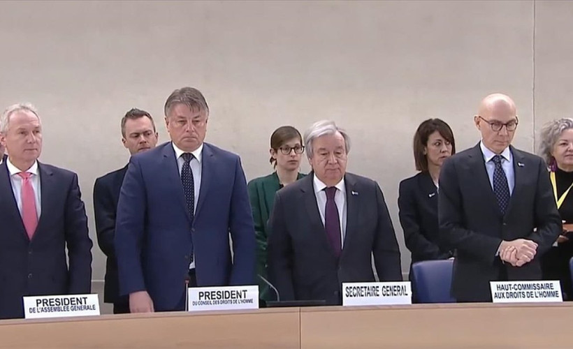 BM İnsan Hakları Konseyi Oturumu, depremlerde ölenler için saygı duruşuyla başladı