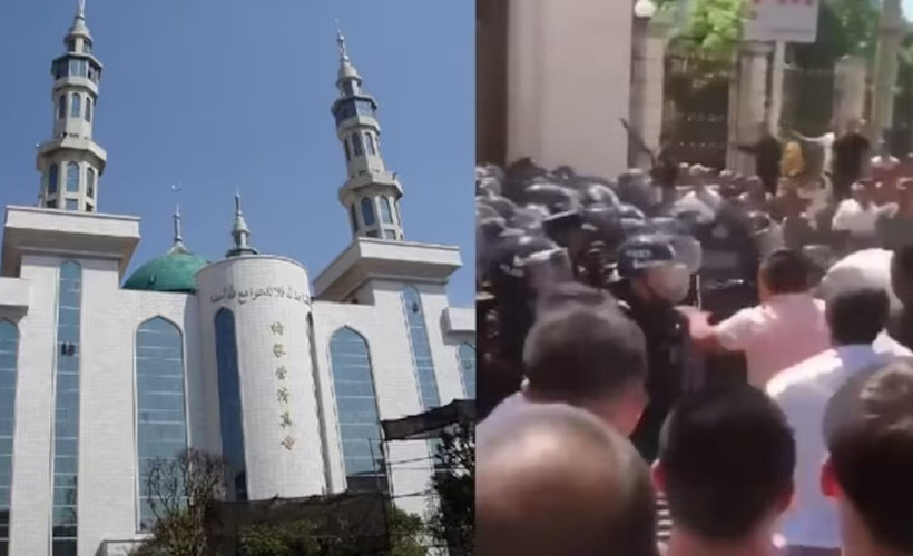 Çin'de tarihi camiye kısmi yıkım kararı: Yüzlerce kişi polisle çatıştı
