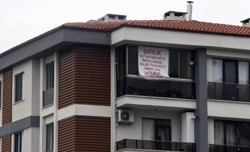 Satılık ilanı mahkemeye takıldı: 'Alt kattaki kötü insanlardan dolayı daha kötü insanlara satılıktır'