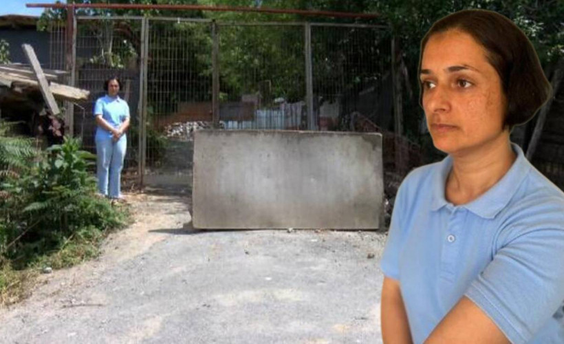 Şiddet gören kadın evinin önüne barikat kurdu: 'Ben bir ölü adayıyım, bu son röportajım olmasın'