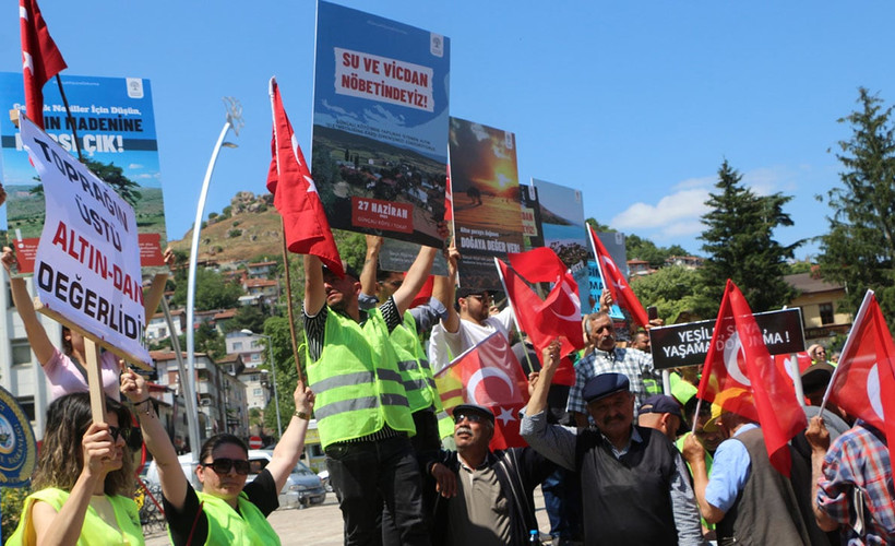 Tokat Valiliği önünde köylülerden 'maden' protestosu: 'Topraklarımızı talan edecekler'