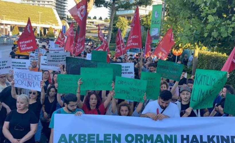 TİP'ten Limak Holding'in önünde Akbelen eylemi: Bu cinayette parmağı olan herkes hesabını verecek