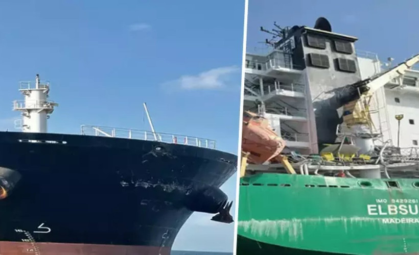 İstanbul'da Ahırkapı açıklarında iki gemi çarpıştı