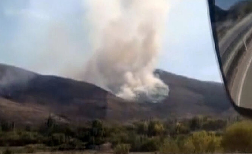 Çankırı'da ağaçlık alanda yangın