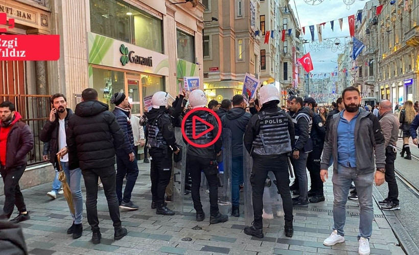 Gençlik örgütlerinin Taksim'deki 'Özgür Filistin' eylemine polis engeli
