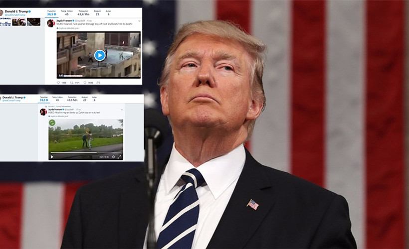 Trump'tan İslam karşıtı paylaşımlar