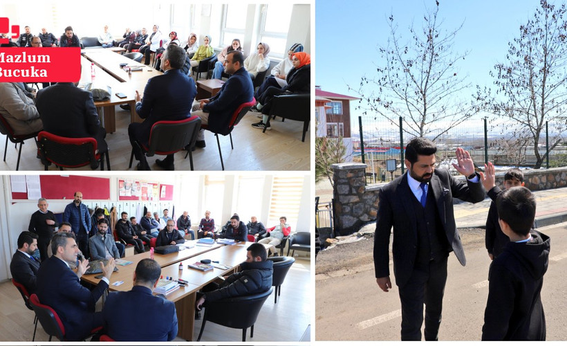AKP'li aday okullarda seçim propagandası yapıp oy istiyor