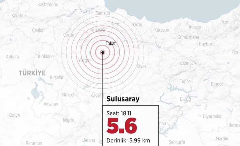 Dün gece de sallanmıştı: Tokat'ta 5.6 büyüklüğünde deprem