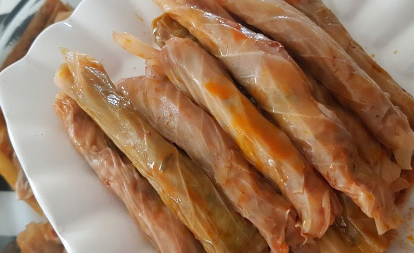 Lahana sarmasının kalem gibi olmasını sağlayan tüyo. Sarma incecik oluyor ve dağılmıyor