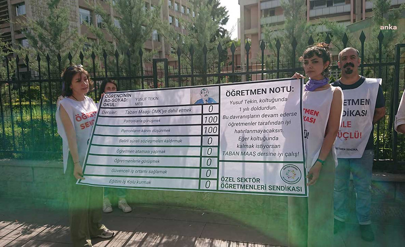Özel sektör öğretmenlerinden Milli Eğitim Bakanı Tekin'e karne: Otur sıfır