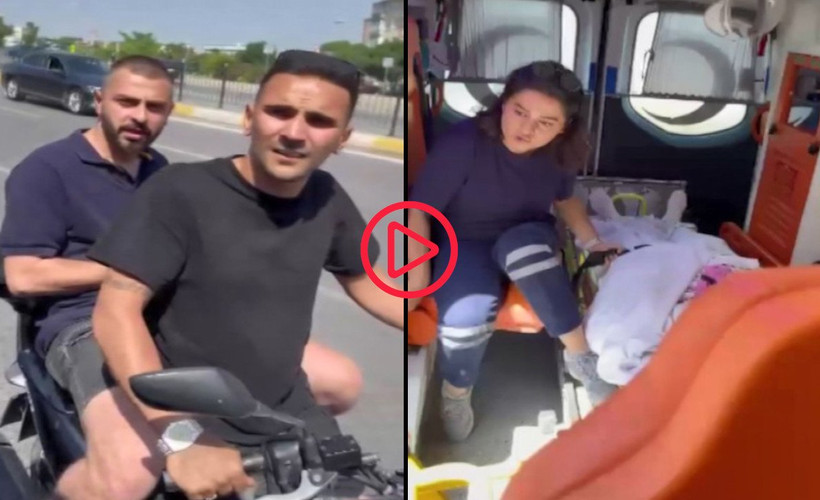 'Hasta olduğuna inanmıyoruz' deyip, motosikletle ambulansın önünü kestiler