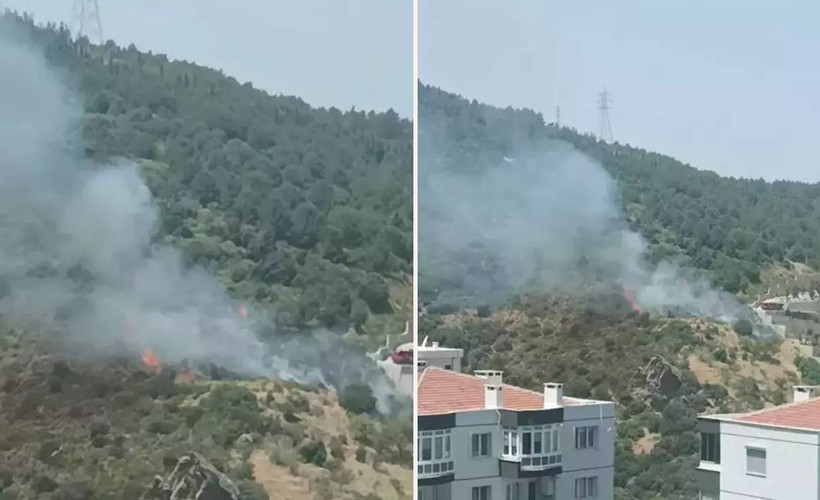 İzmir Narlıdere'de orman yangını