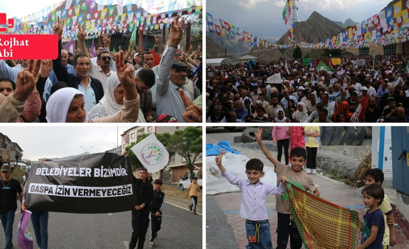 Fotoğraflarla büyük Hakkari mitingi