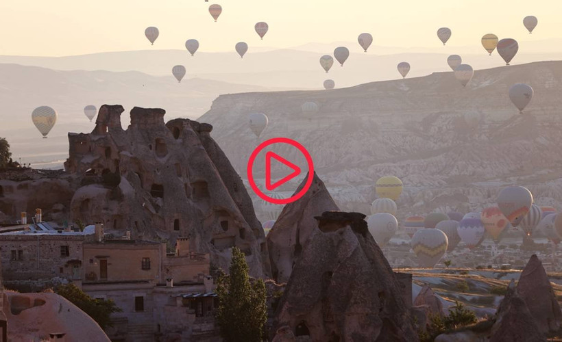 Kapadokya'da balon turlarına yoğun ilgi: Her sekiz turistten biri katıldı