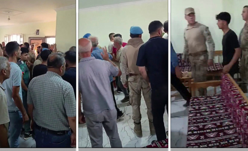Yangın bölgesinde valiye tepki gösteren gence korumalar saldırdı