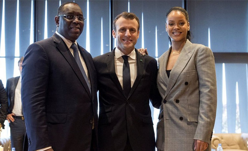 Macron ve Rihanna'dan yoksul çocuklara destek