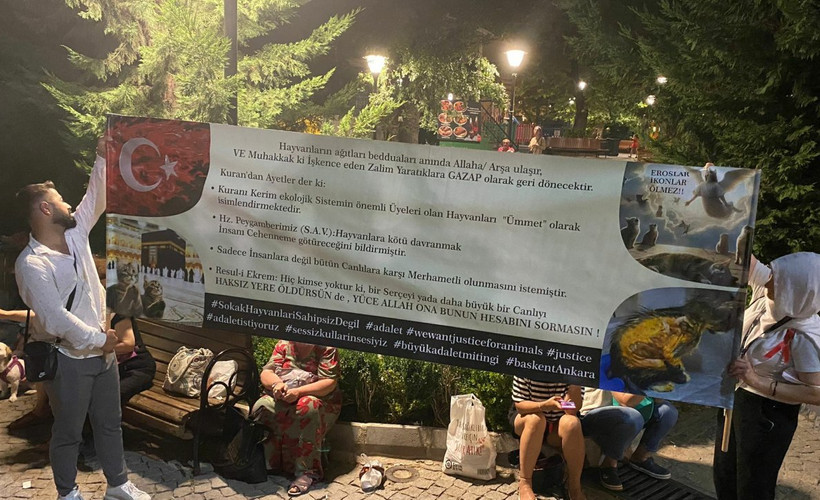 Meclis'te Komisyon çalışmaları sürerken, Kuğulu Park'ta protesto: 'Çek, çek, yasayı çek'