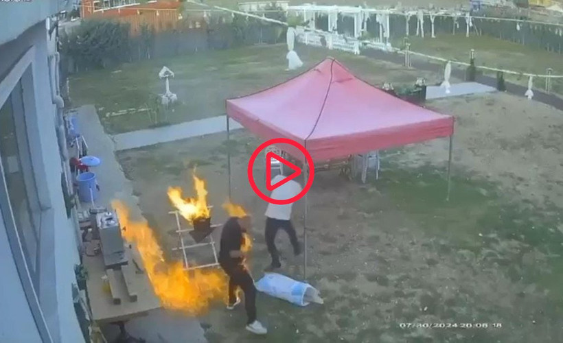 Mangalda jel yakıt kullanırken kendini yaktı, kalp krizinden öldü