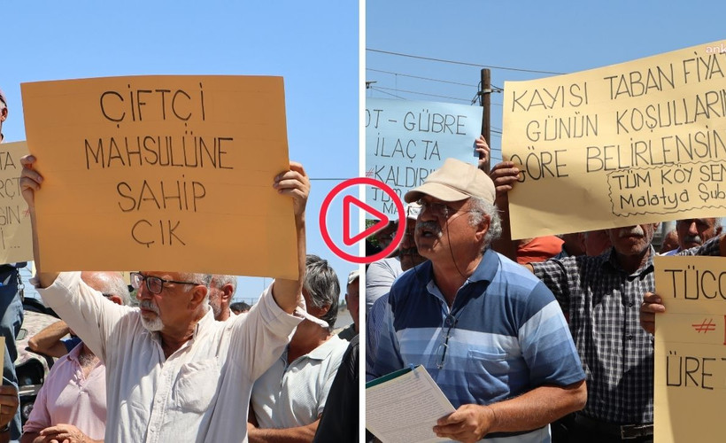Kayısı üreticilerinden TMO önünde fiyat protestosu: 'Taban fiyatı belirleyin'