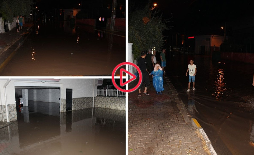 Aksaray’da şiddetli yağış: Cadde ve sokaklar göle döndü