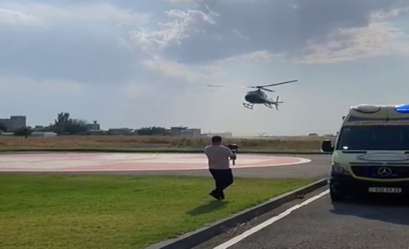 Iğdır-Erivan arasında ilk kez hava trafiği kuruldu: Ambulans helikopter, ağır durumdaki Ermenistan vatandaşını geri götürdü