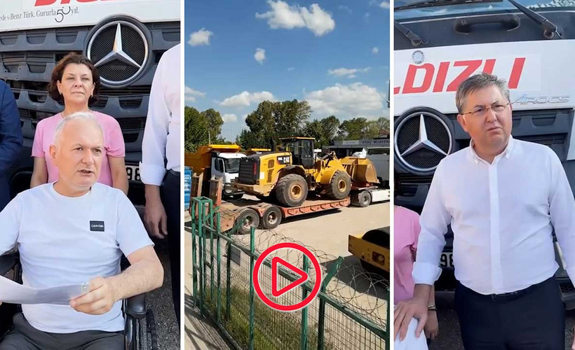 CHP'li vekil Yıldızlı, kendi iş makinelerini belediye hizmetine verdi