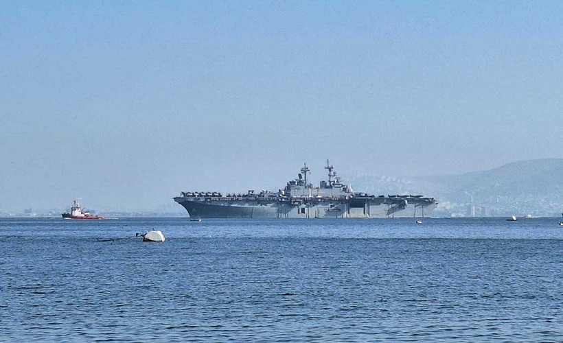 ABD Gemisi USS WASP İzmir Limanı'ndan ayrıldı