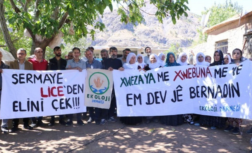 Lice'de maden protestosu: 'Geçit vermeyeceğiz'