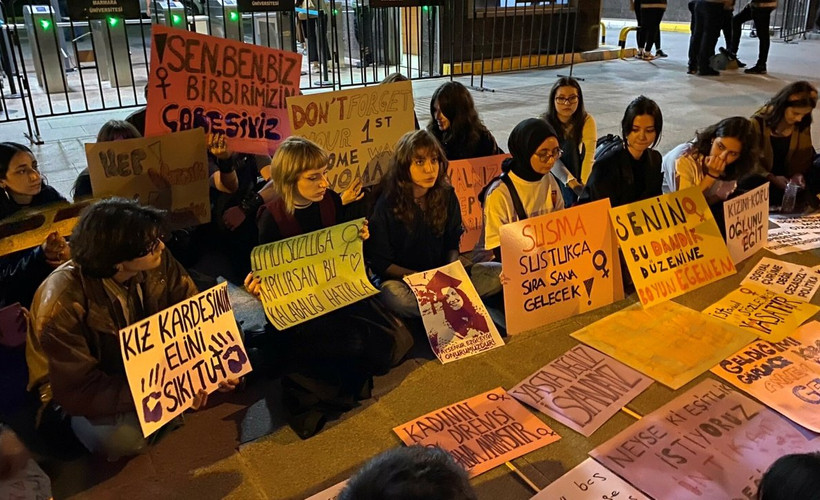 Marmara Üniversitesi'ndeki kadın cinayetleri protestosunda dört kişiye gözaltı