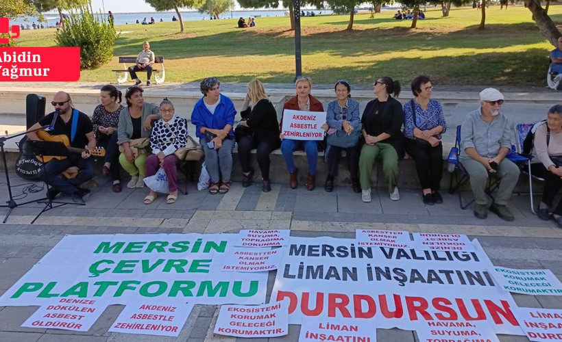 Mersin'de 'asbestli liman' protestosu ... DEM Partili Koca: Devlet kurumları üç maymunu oynuyor