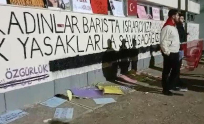 Ülkücüler ODTÜ’de ‘Kadın Duvarı'na saldırdı, Kürtçe dövizler yırtıldı