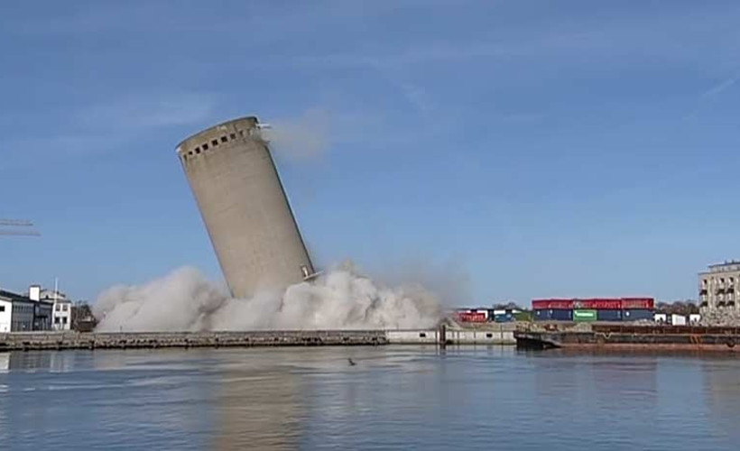 Dev silo yanlış tarafa yıkıldı