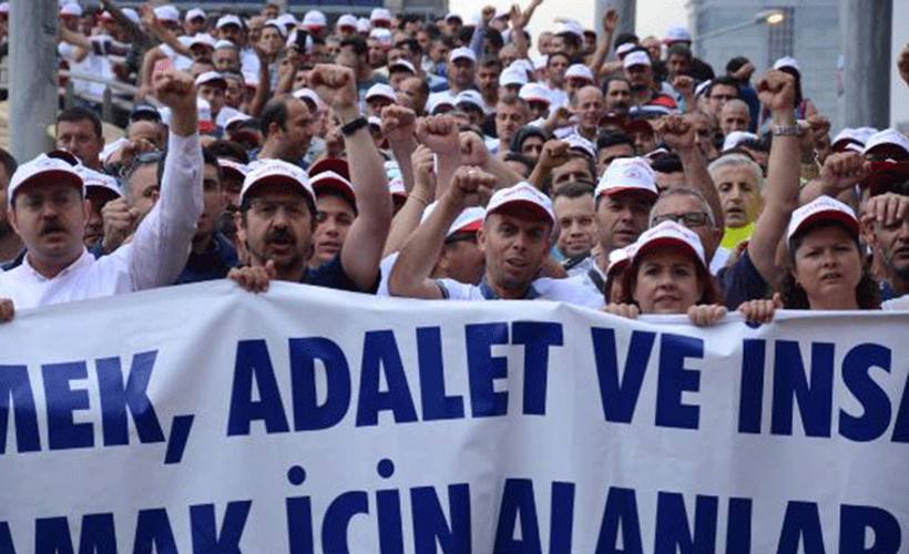İzmir'de Büyükşehir işçilerinden eylem