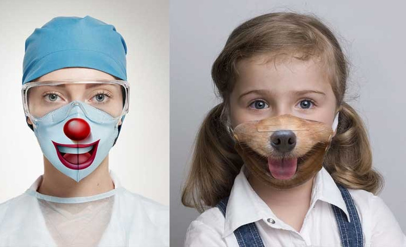 Çocukları neşelendirecek hastane maskeleri