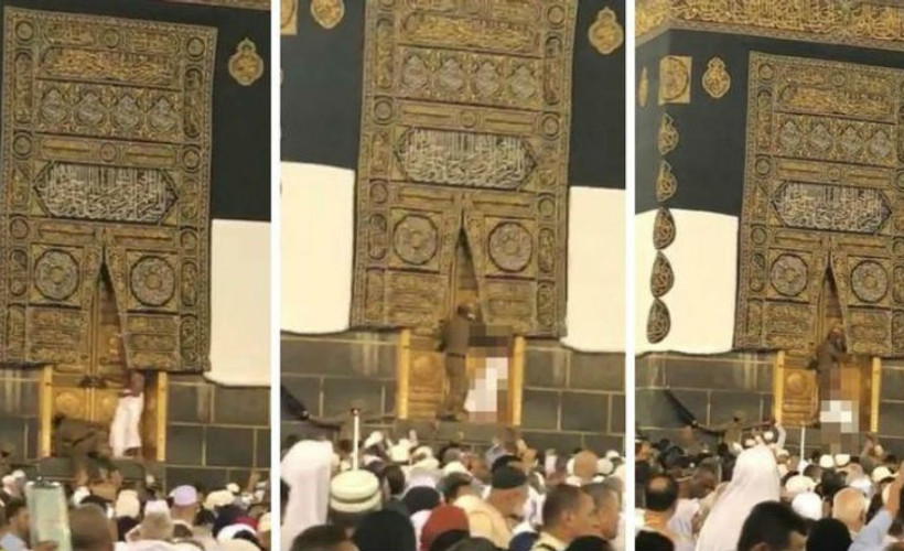 Kâbe'ye tırmanmaya kalktı, tutuklandı
