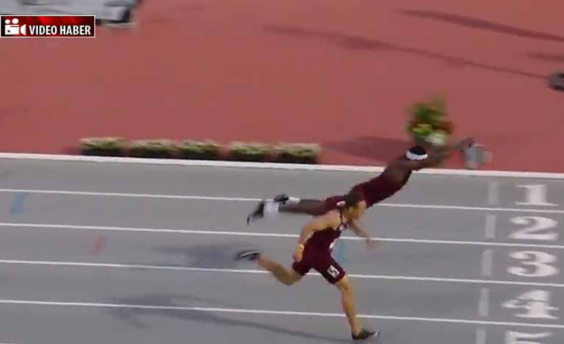 400 metre engelli koşusunu 'uçarak' kazandı