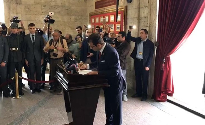 İmamoğlu'ndan Anıtkabir'e ikinci ziyareti