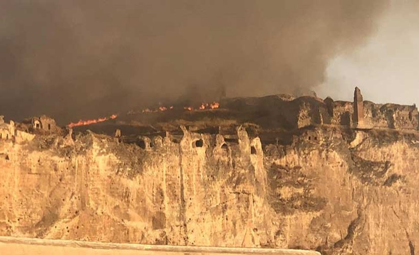 Hasankeyf'te yangın