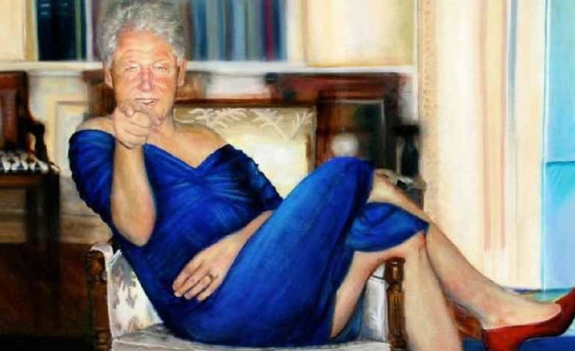 Epstein'in evinde bulunan kadın elbiseli Bill Clinton tablosunun ressamı ortaya çıktı
