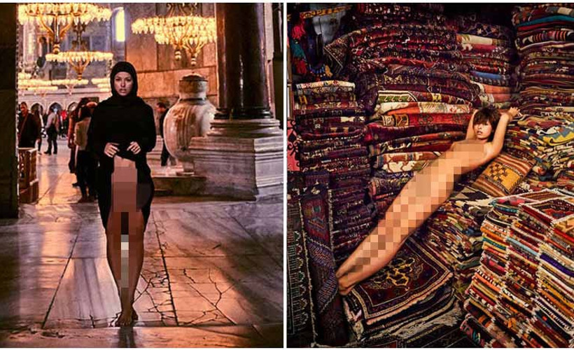 Ayasofya'da çıplak poz veren Belçikalı model hakkında soruşturma
