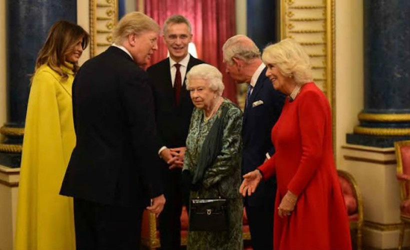 NATO liderleri kameraya yakalandı: Resepsiyonda alay ettikleri kişi Trump mı?