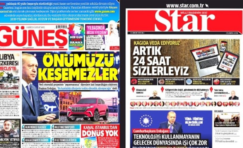 Güneş ve Star gazeteleri yazılı baskılarını sonlandırdı