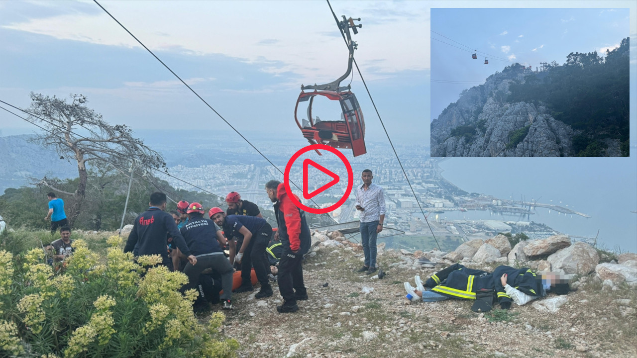 Antalya'da teleferik faciası: Bir kişi öldü, yedi kişi yaralandı