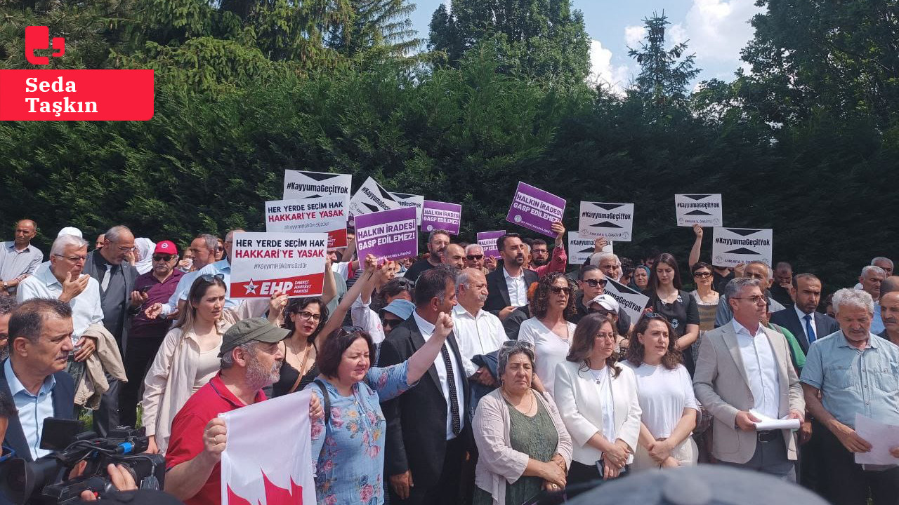 DEM Parti’den Meclis önünde kayyım protestosu: ‘Gasp edilen Türkiye haklarının demokrasi ve barış talebidir’