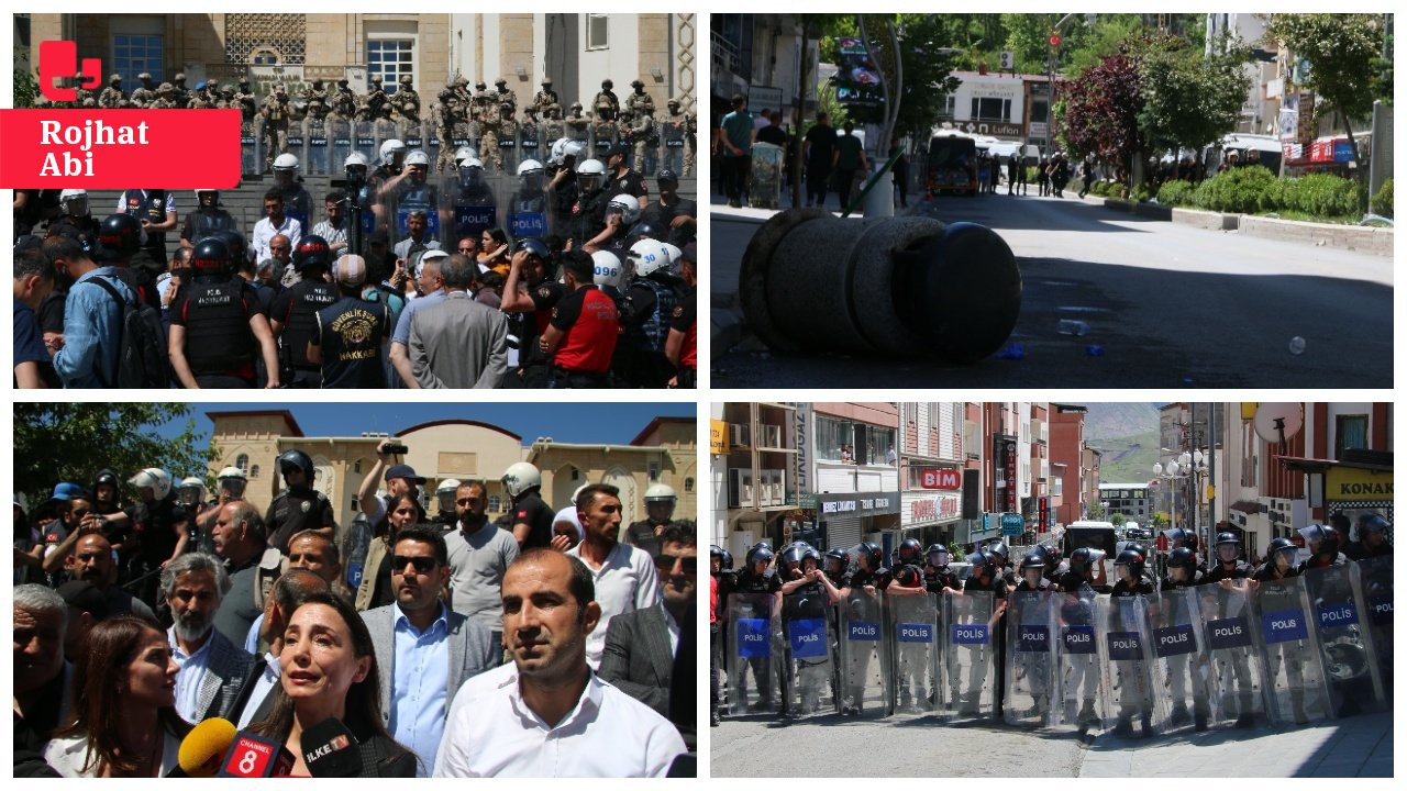 Hakkari'de halk, iradesi için ayakta: Akış'a verilen ceza sonrası yapılan yürüyüş objektiflere böyle yansıdı